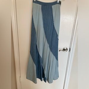Free People Denim Maxi Skirt size 2.